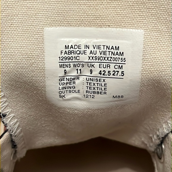 Converse All Star Blue Canvas Boater Style Sneaker, Unisex M 9, W 11 - Picture 7 of 11